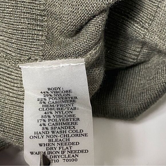 Ann Taylor Cashmere Blend Faux Wrap Front W/ Buttons Knit Sweater Women's XXS - Picture 6 of 16